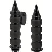 Resim Dashanshop 1" Evrensel Motosiklet Tutmaçları Sivri Krom Siyah 7/8" 22mm 