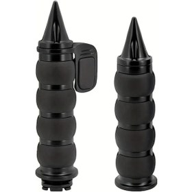 Resim Dashanshop 1" Evrensel Motosiklet Tutmaçları Sivri Krom Siyah 7/8" 22mm 