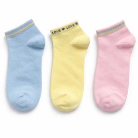 Resim SOLDE SOCKS 3’lü Set Kız Çocuk Pamuklu Günlük Çorap - Pastel Renkler, Günlük Kullanıma Uygun, Kaliteli 