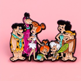 Resim Vintage Cartoon Family Enamel Pin - Sevimli Çinko Alaşımlı Yaka Bileği Badji - Sırt Çantaları, Çantalar, Ceketler için İdeal Hediye - Arkadaşlar, Sevgililer Günü ve Anneler Günü için Uygun, Çanta Aksesuarı | Eğlenceli Tasarım | Dayanıklı Pin, Erkekler ve Kadınlar için Uygun Sevimli Pinler. 