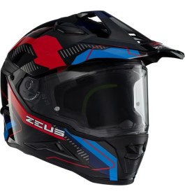 Resim Zeus ZS-913 BK19P Black Red Blue Kapalı Kask 