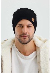 Resim Erkek Termal %100 Pamuklu Soft 2 Stil 1 Arada Bere Premium Cuts Serisi - Standart / Siyah Siyah 