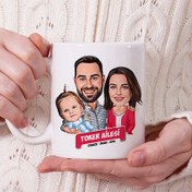 Resim Kız Çocuklu Mükemmel Aile Karikatürlü Kupa Bardak 