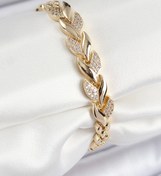 Resim Clariss Pirinç Zirkon Taşlı Balık Kuyruğu Model Gold Renk Kadın Bileklik 