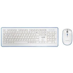 Resim Turbox Oculus TR-K90 USB Kablosuz Beyaz/Mavi Multimedya Standart Q Klavye ve Mouse Set 