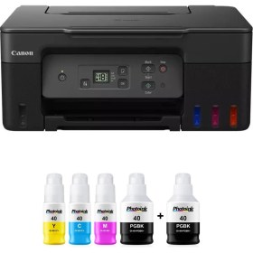 Resim Canon Pıxma G3470 Yazıcı 100 Sayfa Kapasite, Photoink Mürekkep ve Siyah Renk Seçeneği 