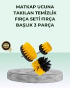 Resim Clevora Matkap Uyumlu Temizlik Fırçası Seti 3’lü Çok Amaçlı 