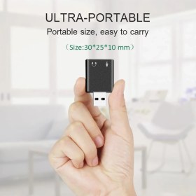 Resim SANEC USB 7.1 Ses Kartı Sound Card USB Mikrofon Kulaklık Çevirici 