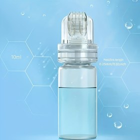 Resim 1 Adet Titanyum 64 İğneli Mikro İğne Silindiri - Kolajen Artırıcı 0.25mm Derma Rulo, Açık Bej & Ev Kullanımı İçin, Pil Gerekmez, Kokusuz 