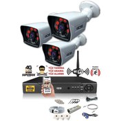 Resim IDS DS-2021HD-SET3-NOHDD 3 Kameralı 1080P Full HD 5 MP Sony Lensli Kamera Seti - 2021 