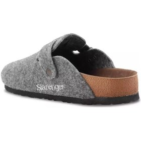 Resim Slazenger Leo In Erkek Gri Keçe Ev Terlik Gri 