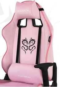 Resim XMAX/Rio Balerion Terletmez Kadife Kumaş Pembe Gaming Oyuncu Koltuğu / 120 Kg Taşır 345234562134 