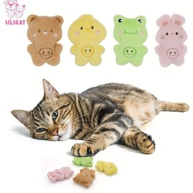 Resim 1 adet Pet Sevimli Hayvan Tasarımı Kedi Teaser Peluş Oyuncak, Kedi ve Köpek Malzemesi için Etkileşimli Oyuncak 