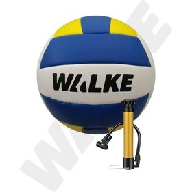 Resim Walke Premium Dikişli Voleybol Topu Pompa Hediyeli Mavi - Sarı 