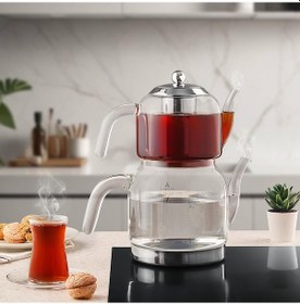 Resim Aryıldız Brillante Cam Çaydanlık 259696 Şeffaf 