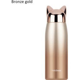 Resim Shun 300ML Termos Paslanmaz Çelik Sevimli Kedi Kulakları Taşınabilir Seyahat Açık Kupa Kahve Çay Süt (Yurt Dışından) 