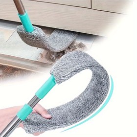 Resim Mikrofiber Uzatılabilir Toz Alma Seti, Toz Alma Fırçası ve Dar Alan Ucu ile, Islak/Kuru Kullanım, Mobilya ve Kanepe Altı Temizliği için İdeal, Elektrik veya Pil Gerektirmez - 1 Set 