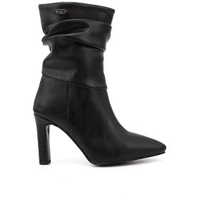 Resim Gönderi R Kadın Siyah Sivri Burun Körüklü İnce Topuklu Çizme Dkzc66832186 Siyah 