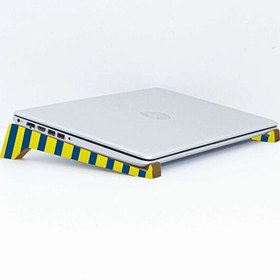 Resim Gift Taşınabilir Ahşap Sarı Lacivert Laptop Standı 