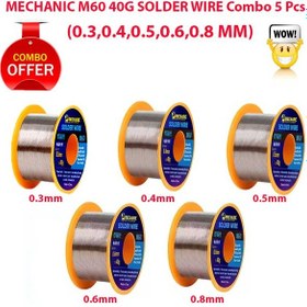 Resim Mechanic M60 40g 0.6mm Yüksek Saflıkta Temizleme Gerektirmeyen Reçine Lehim Teli 