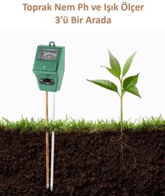 Resim Genel Markalar Toprak Nem Ph Metre Ölçer Işık Ölçer Toprak PH Düzenleyici 