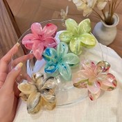 Resim Yavaş Değişim Renk Değiştiren Mürekkep Sıçraması Renk Çiçek Saç Tokası Seti, Geliştirilmiş Reçine Karışımı Malzeme, Kadın Köpekbalığı Saç Tokası Aksesuarları, Zarif Basitlik, Büyük Çiçekler, Tatil Hediye Seti, Güzellik ve Kişisel Bakım 
