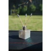 Resim Tasarım Arabam Yaldızlı Kare Taşlı Kavanoz Koku 