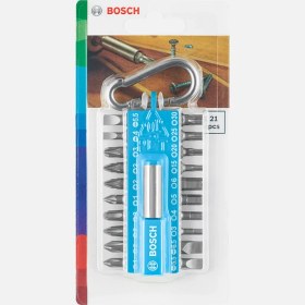 Resim Bosch 21 Parça Vidalama Ucu Seti Yaylı Kancalı Mavi 