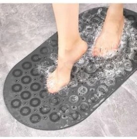 Resim Vantuzlu Banyo Kaydırmaz Paspas- Tırtıklı Ayak Duş Matı Silikon Masaj Pedi 