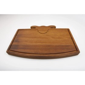 Resim Trio Steak Board Boynuzlu Iroko Tahta 26X37X2,5CM 