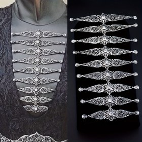 Resim 1 adet Vintage Orta Doğu Türk Kafkas Kadınların Geleneksel Kemer - Zarif Çiçek Kesik Tasarım ile Rhinestone Detaylar, Düğünler, Sahne Performansları ve Kültürel Etkinlikler için Ayarlanabilir Bel, Dayanıklı Metal Yapı, Düğün Aksesuarı, Etnik Stil, İncelikli Desenler, Yüksek Kaliteli El Sanatları, Etnik Moda, Bohem Stil, El Yapımı Aksesuar, Moda Aksesuar, Gelin Giyimi, Parti Aksesuarı, Kültürel Tutkunlar, Trend Takipçileri 