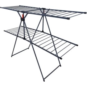 Resim UltraNova Çamaşır Kurutma Askısı, Siyah Metal, Güçlü ve Dayanıklı Tasarım 