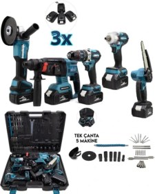 Resim Branzeg BRZ55S10 5'li Şarjlı Matkap Seti 