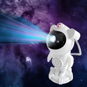 Resim Rose Sp-608 Astronot Görünümlü Müzikli Ve Işıklı Kumandalı Bluetooth Gece Lambası 