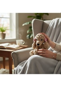 Resim Oyuncak Kaniş Köpek Amigurumi Oyun Arkadaşı El İşi Oyuncak Bej 