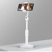 Resim Masaüstü Cep Telefonu Ve Tablet Tutucu Stand Monopod Beyaz 