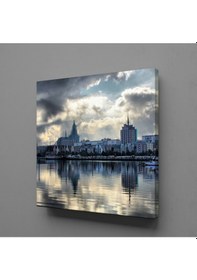 Resim Binalar Ve Deniz Kanvas Tablo 200x200cm 