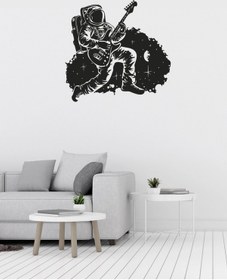Resim Rock Astronout Figürlü Metal Duvar Tablosu 