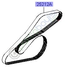 Resim Kia Pıcanto V Kayışı (2007-2011) Orijinal | 252122A340 