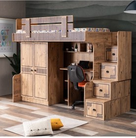 Resim Setaymobilya Ranza , Natural Ranza + Dolap + Çalışma Masası 