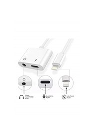 Resim Lightning Kulaklık Şarj Çevirici Dönüştürücü Adaptör Aux Kablosu (iphone 7 8 X XR 11 Plu 