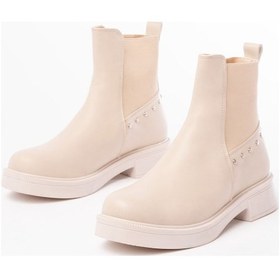 Resim 02-2005 Bej Lastikli Günlük Kadın Bot Acı Kahverengi 