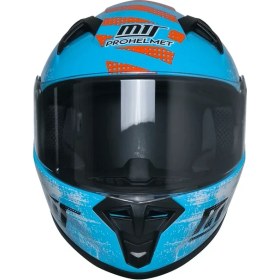 Resim Ebakbak Motosiklet ve Bisiklet Mini Çocuk Kaskı Full Face Ce Sertifikalı Child Motor Kask Mavi 