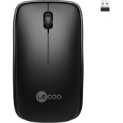 Resim Lecoo WS208 Kablosuz 1200DPI 3 Tuşlu Sessiz PC, Mac, Dizüstü Bilgisayar için, USB Mini Alıcı ile Optik Mouse Siyah 