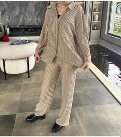 Resim Oversize Gömlek Pantlon Eşofman Takım Çok Renkli 