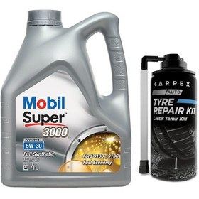 Resim Mobil Super 3000 X1 Formula FE 5W-30 Tam Sentetik Motor Yağı 4 L + Carpex Lastik Tamir Kiti 