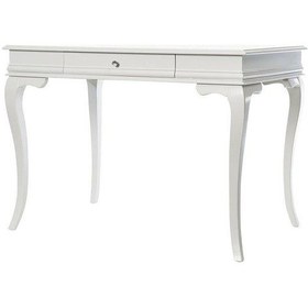 Resim Wooding 110 Cm Çekmeceli Masif Beyaz Lake Çalışma Masası Beyaz 