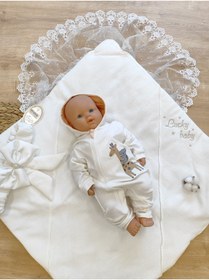 Resim Tomuycuk Yenidoğan Hediyelik Bebek Kundağı Unisex Bebek Dış Kundak Hastane Çıkışı Bebek Battaniye Oyun Matı 