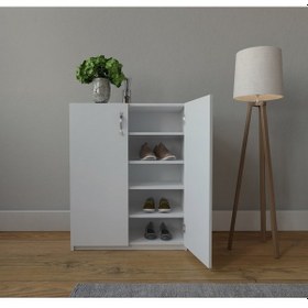 Resim Nesse 5 Bölmeli Ayakkabılık , Kaliteli Ve Çok Amaçlı Dolap Beyaz 