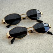 Resim 2'si 1 Arada Yaz Moda Gözlük Seti, Retro Oval Altın Metal Çerçeveler, Hem Erkek Hem Kadın İçin Uygun, Günlük Geziler ve Sokak Stili Aksesuarları İçin Mükemmel, Retro Güneş Gözlüğü, Bayan İçin Güneş Gözlüğü 